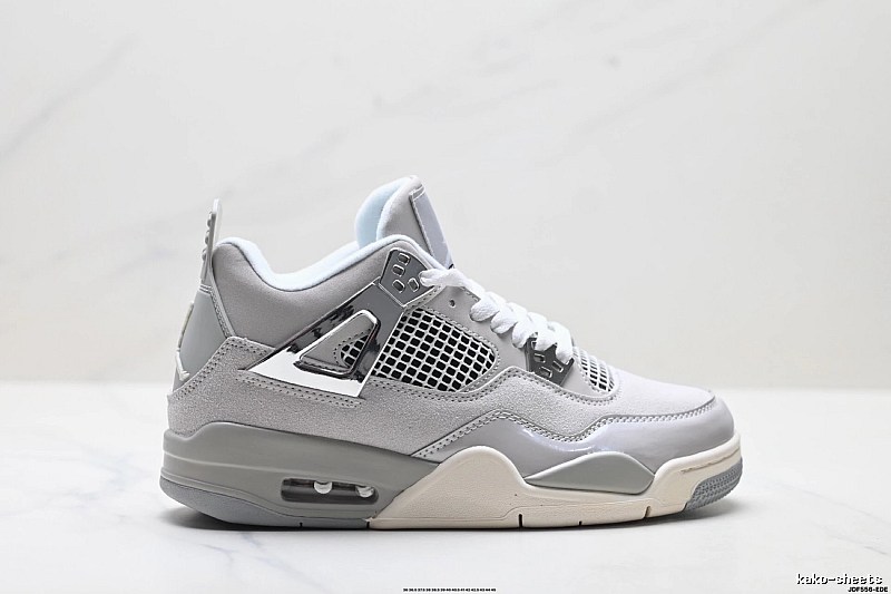 Jordan 4 Retro Silver Grey Sneakers