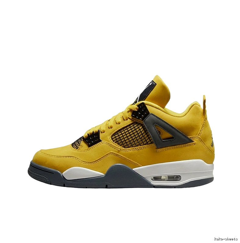 Jordan 4 Trendy Cool Yellow Sneakers