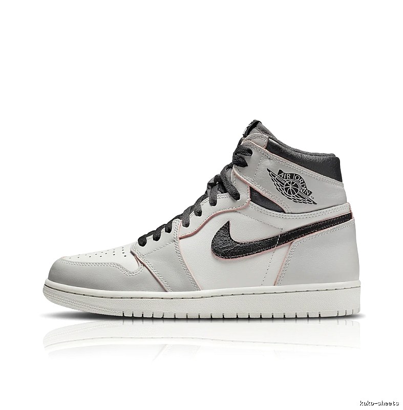 Jordan AJ1 High - Top Retro Gray - White Shoes