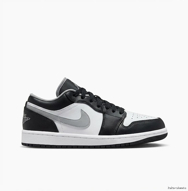 Jordan AJ1 Low-Top Black, White and Grey Sports Shoes