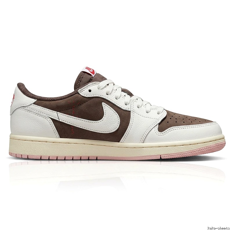 Jordan AJ1 Retro Style White and Brown Shoes