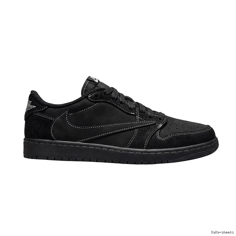 Jordan AJ1 simple style black shoes