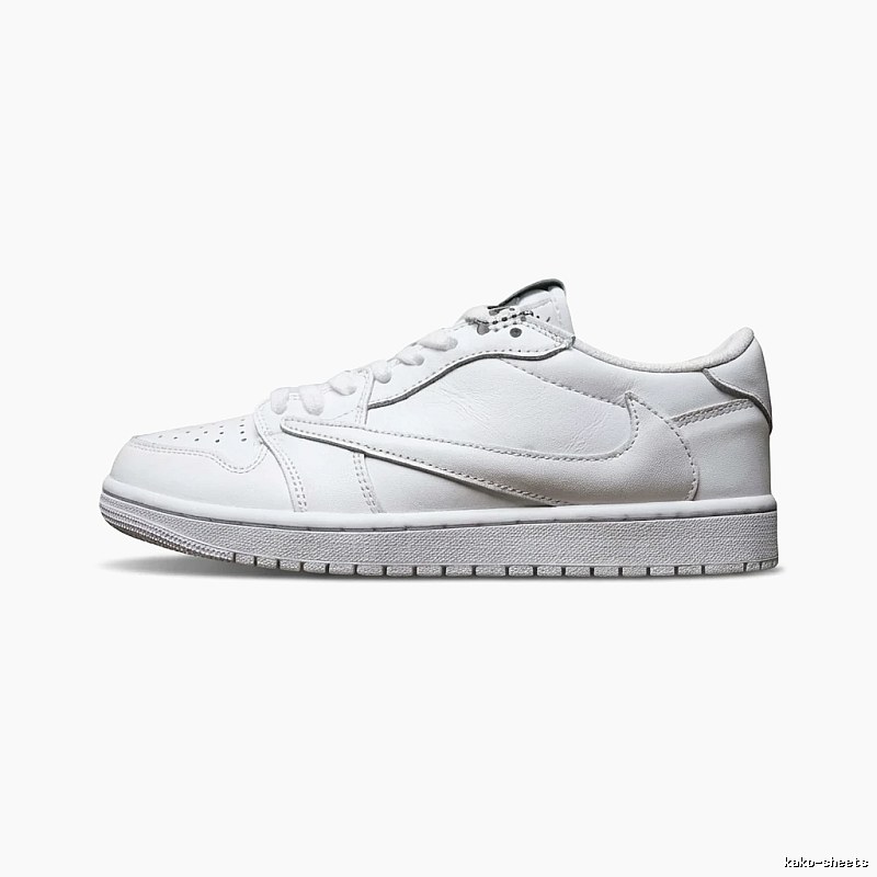 Jordan AJ1 simple white canvas shoes