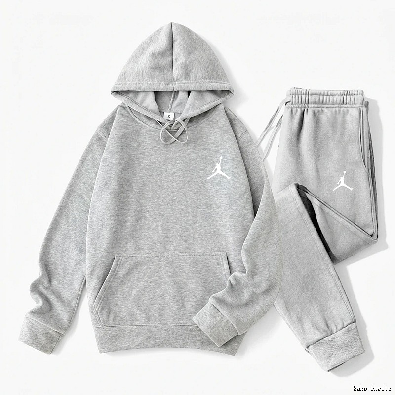 Jordan gray casual sportswear set