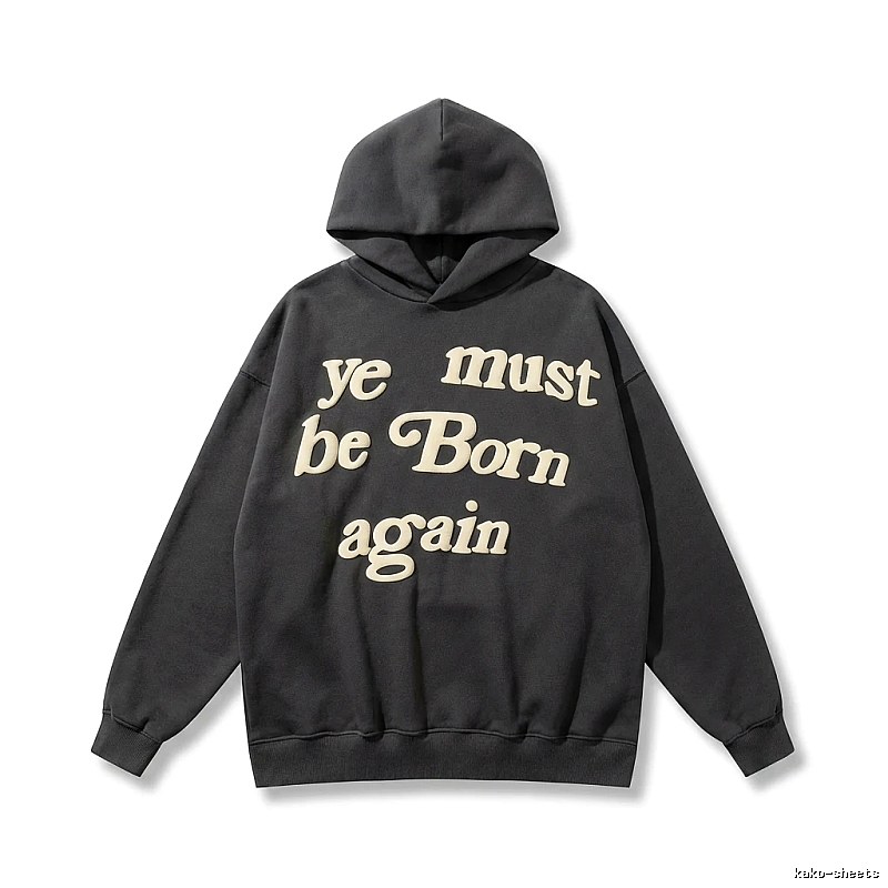 Kanye's retro-style black hoodie