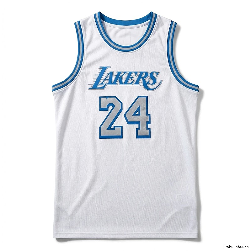 Kobe Lakers retro-style white jersey