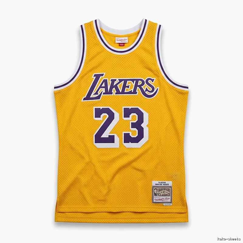 LBJ Lakers retro yellow jersey