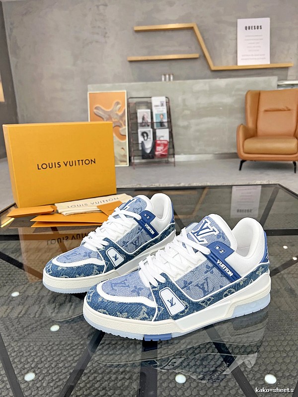 Louis Vuitton Blue Low-top Sneaker with Blue White Low-top on Shop for Streetwear Looks
