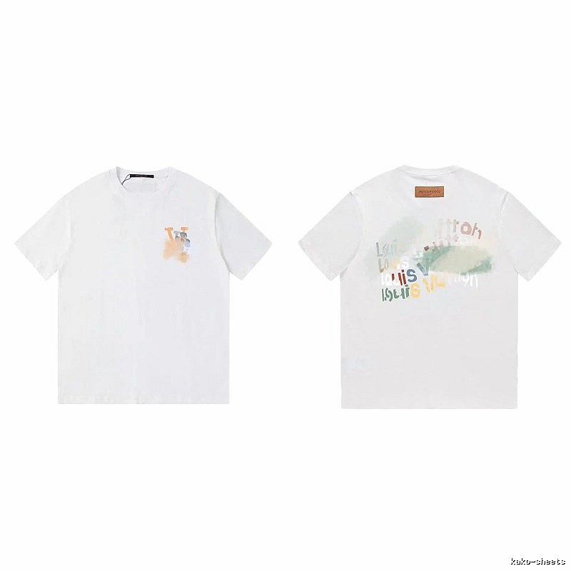Louis Vuitton Letter Print Trendy Style White T-Shirt