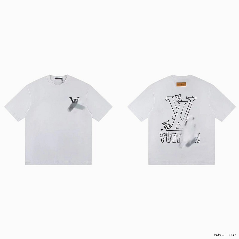 Louis Vuitton LV Printed Trendy Style White T-Shirt