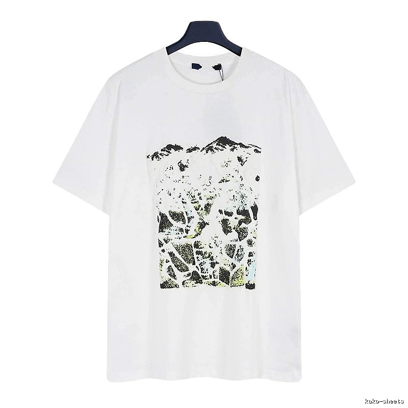 Louis Vuitton Monogram Landscape Casual Style White T-Shirt