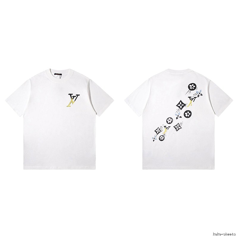 Louis Vuitton Monogram Trendy Style White T-Shirt