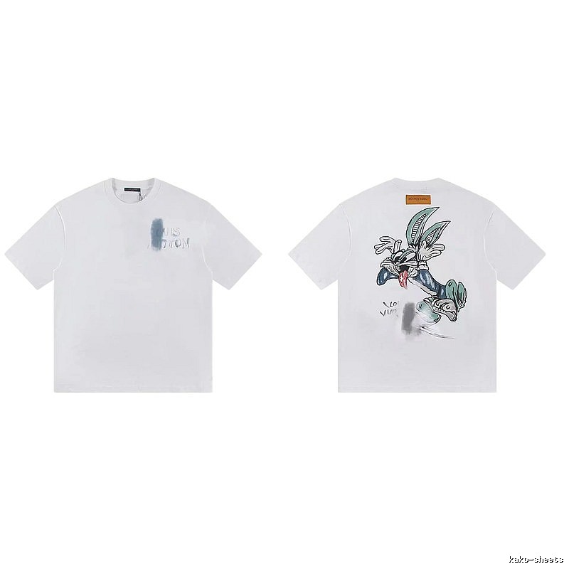 Louis Vuitton Trendy & Cool Cartoon Graffiti White T-Shirt