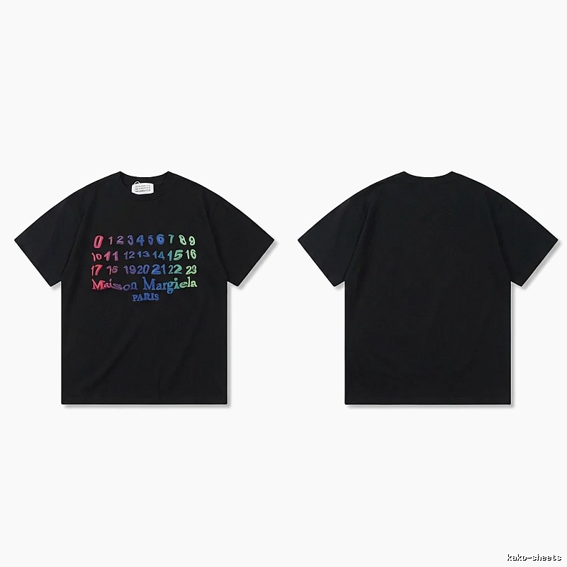 Maison Margiela black T-shirt with digital printing style