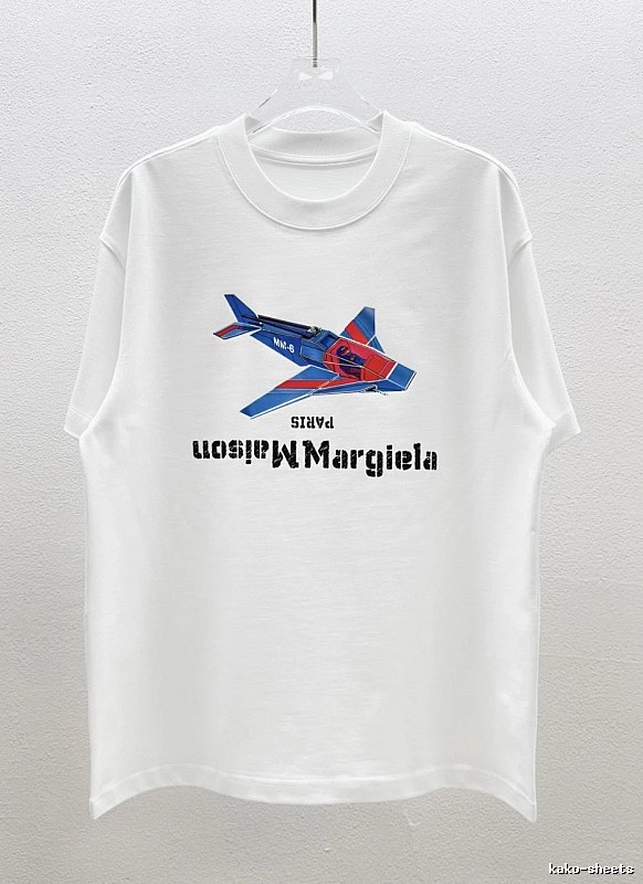 Maison Margiela MM6 Fighter Jet Print White T-Shirt