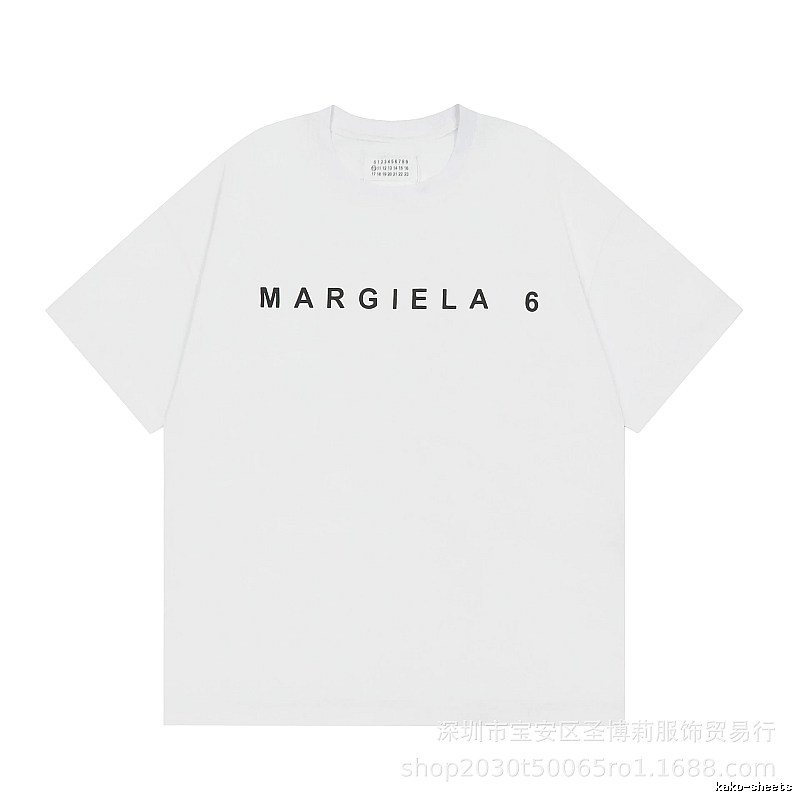 Maison Margiela MM6 Minimalist Style White Short Sleeve T-shirt