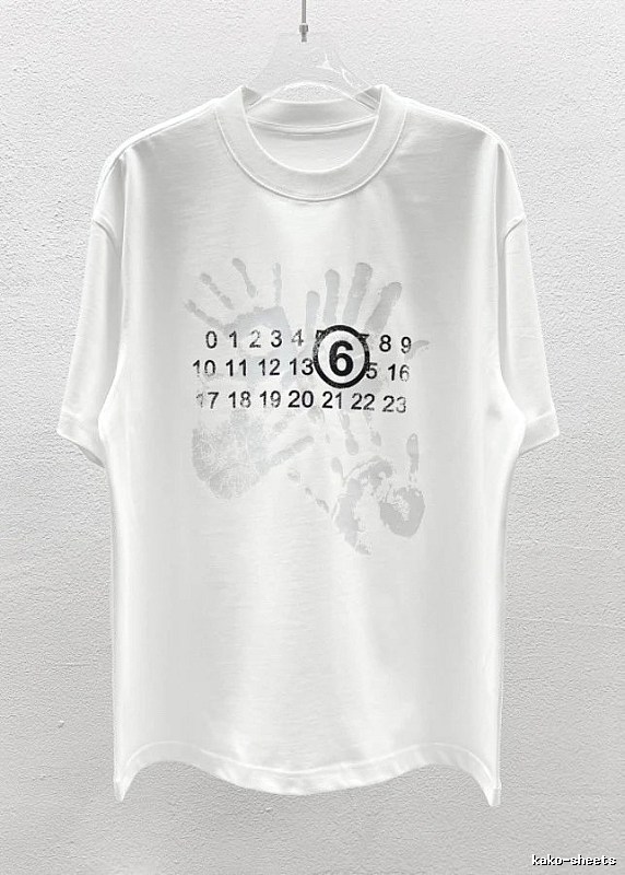 Maison Margiela MM6 Street Style White T-Shirt