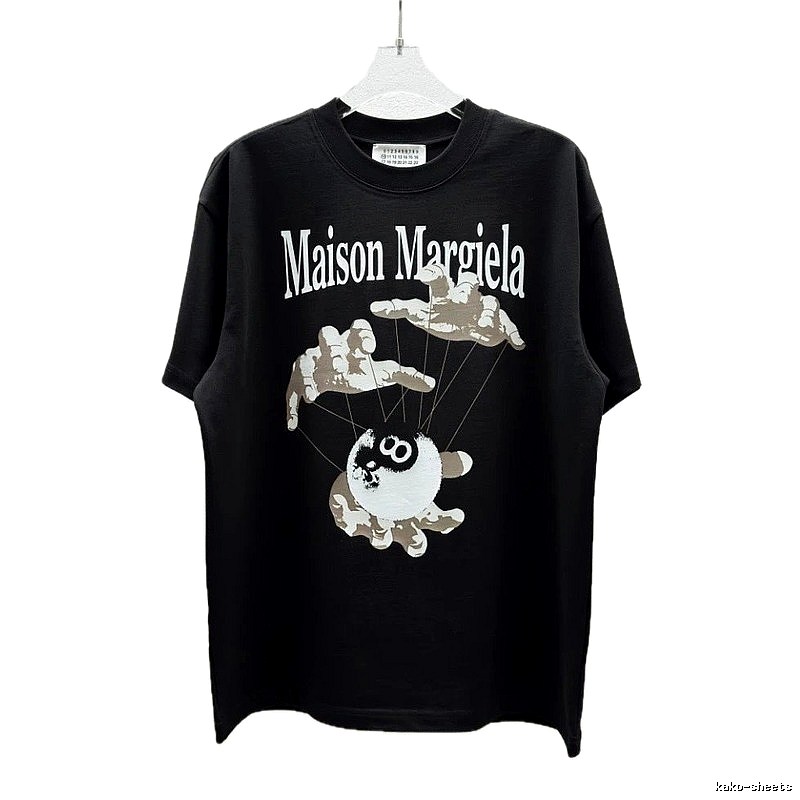 Maison Margiela Puppet Print Trendy Cool Black T-Shirt