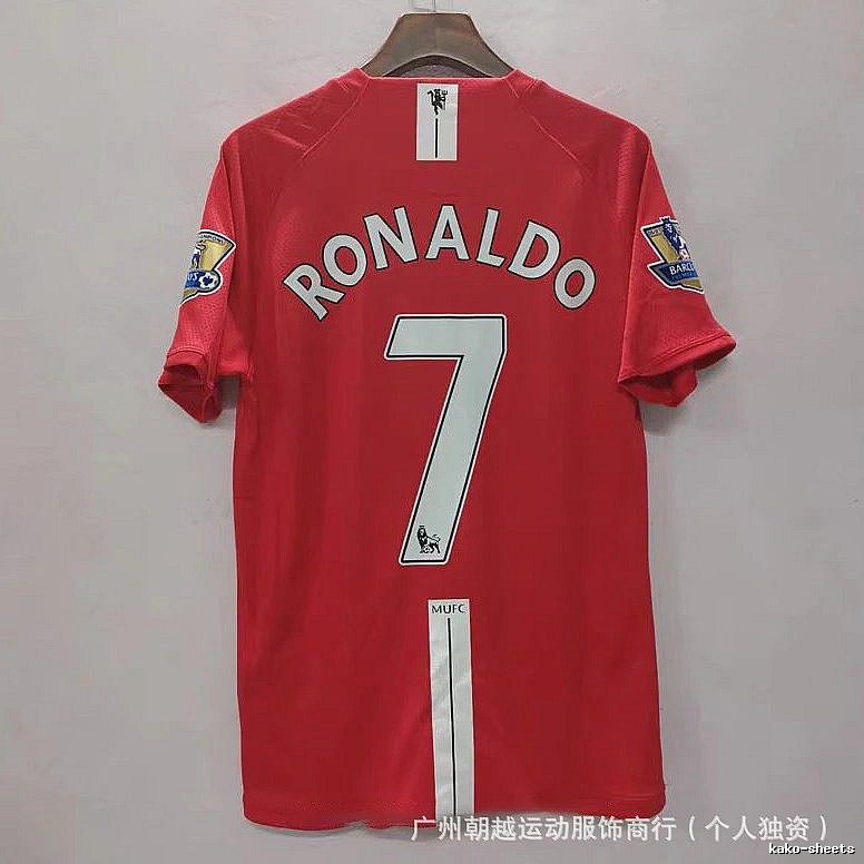 Manchester United Resort Beckham #7 soccer jersey White Black Retro with Premium Look