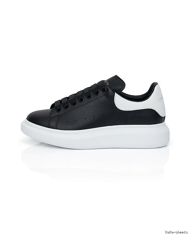 McQueen Black and White Trendy Brand Sneakers