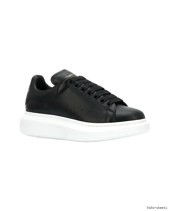 McQueen thick-soled casual style black shoes