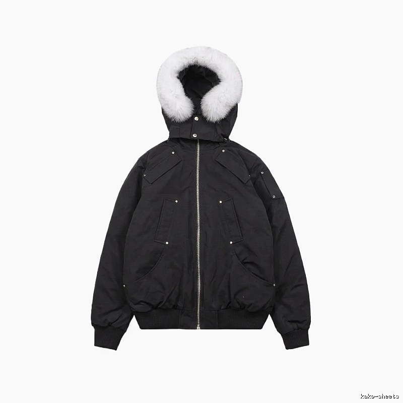 Michael Kors black utility-style down jacket
