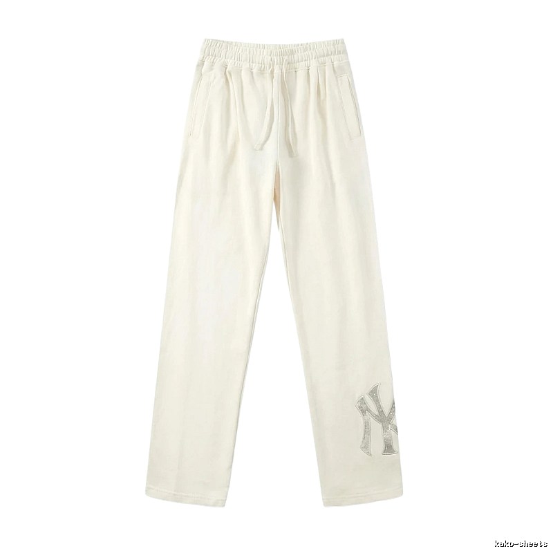 MLB casual style white long trousers
