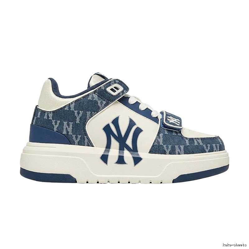 MLB classic monogram casual blue and white shoes