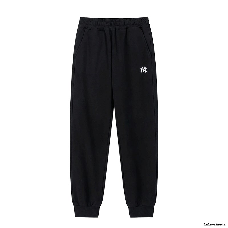 MLB large logo casual style black pants