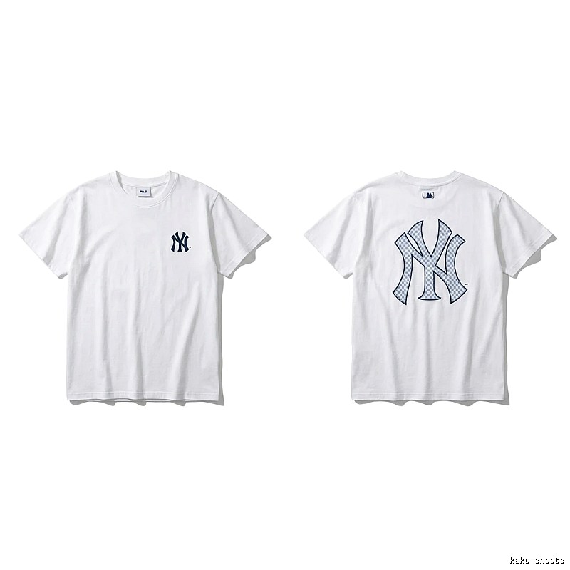 MLB NY Series Simple Style White T-shirt