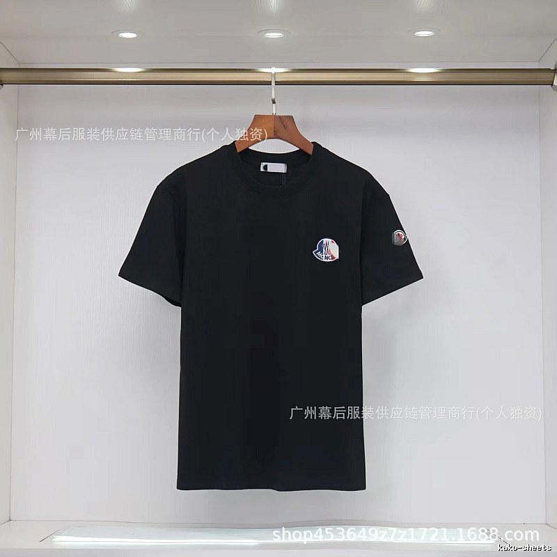 Moncler Badged Casual-Style Black T-Shirt