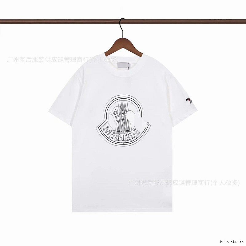 Moncler Large Logo Trendy Style White Short-sleeve T-shirt