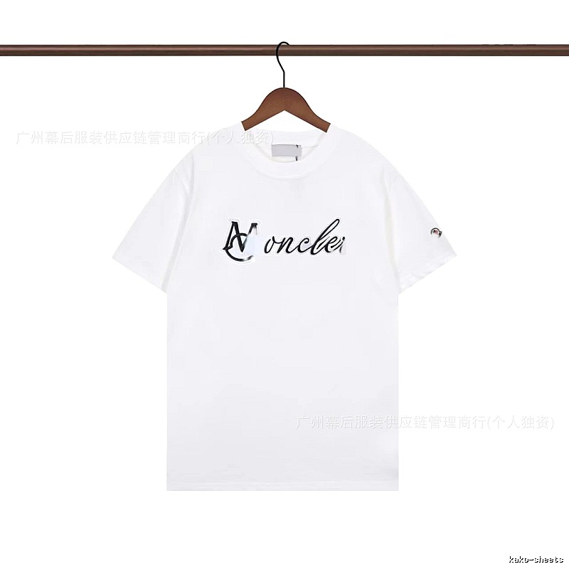 Moncler Letter Print Casual White T-Shirt