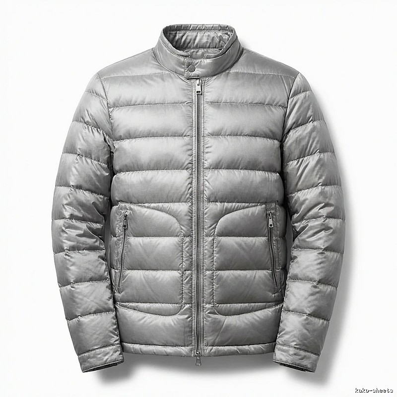 Moncler Lightweight and Stylish Silver-Gray Down Jacket