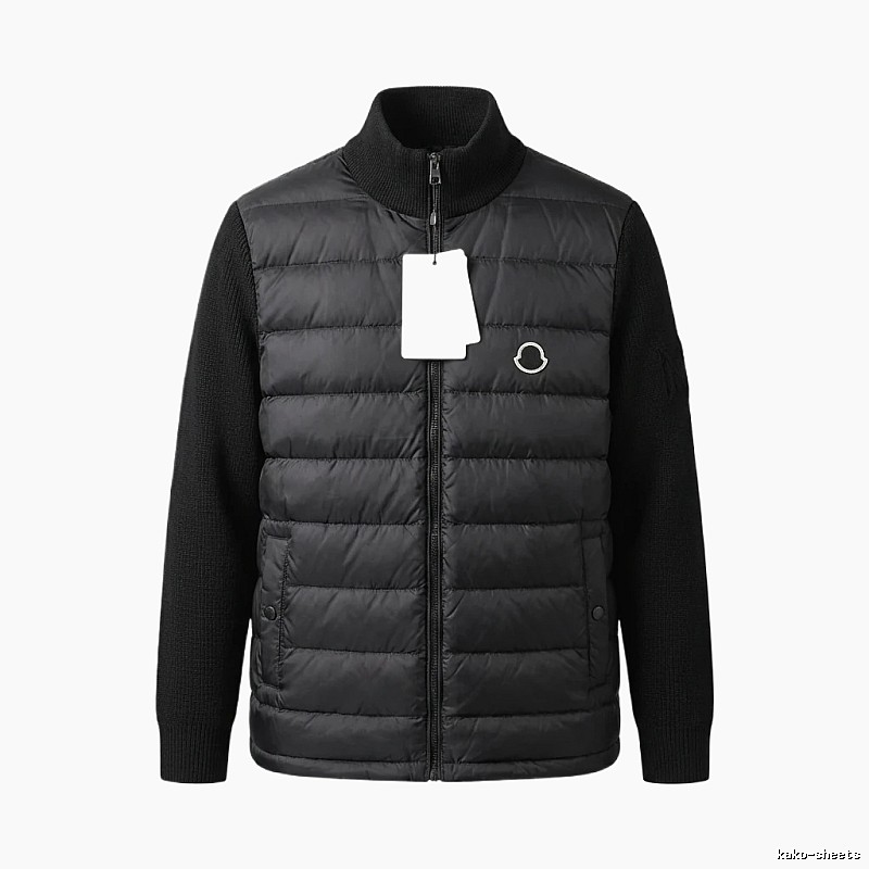 Moncler patchwork fashionable black coat