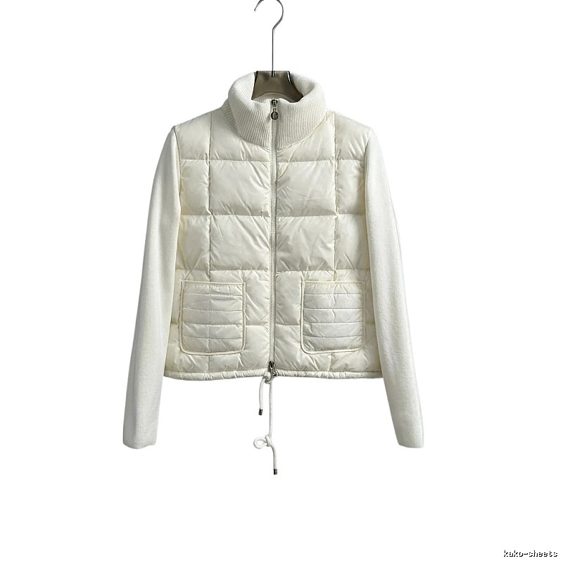 Moncler retro-style white down jacket
