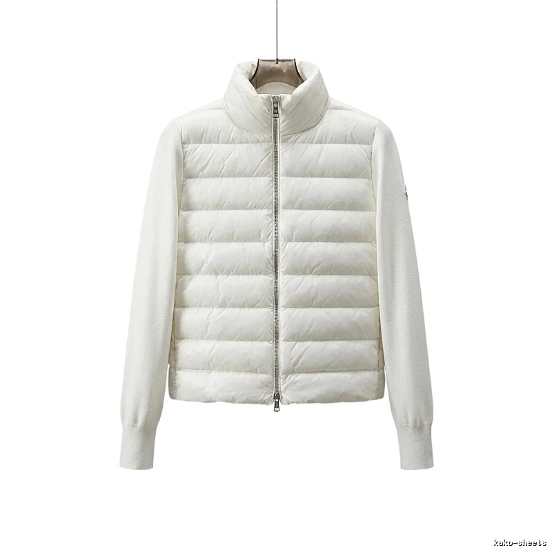 Moncler short stylish white down jacket