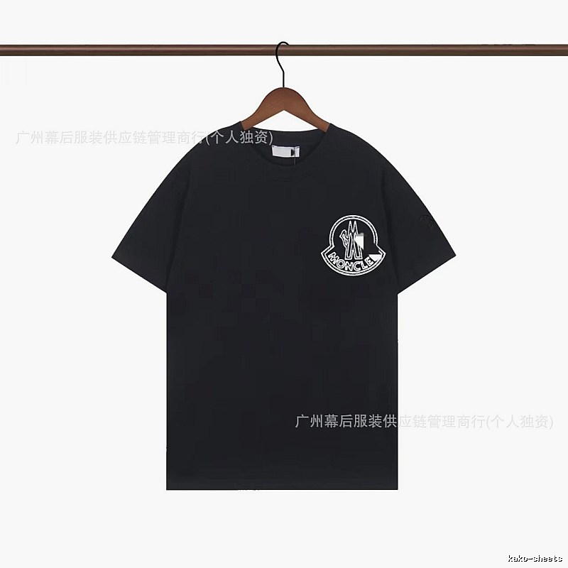 Moncler Trendy Printed Black T-Shirt