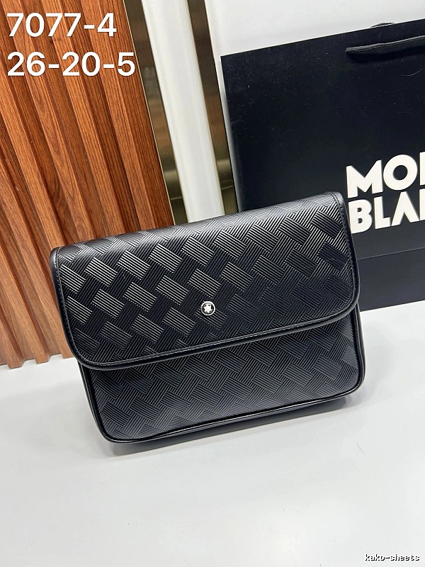 Montblanc Clutch bag Black Flap Geometric