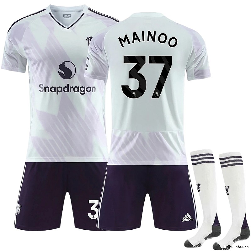 MUFC Sports Style White and Purple Jersey