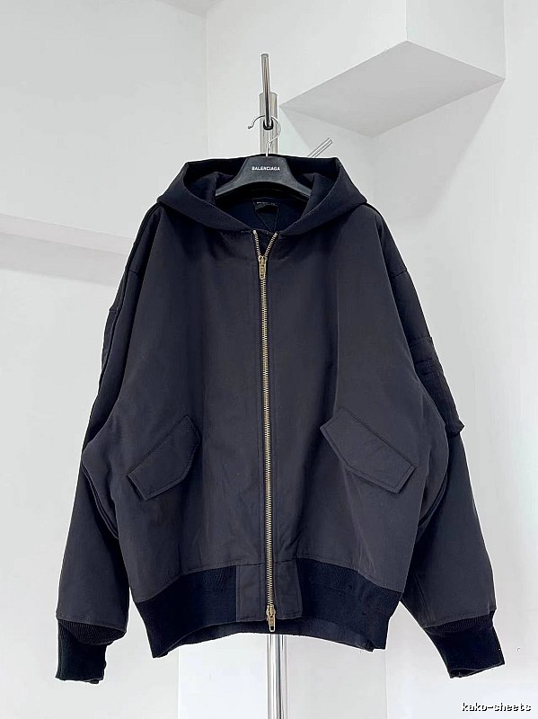 Navy Hooded Bomber Jacket for layering