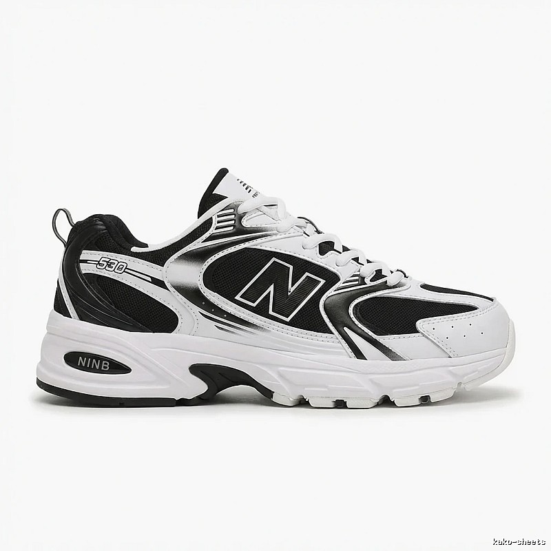 New Balance 530 retro black and white shoes