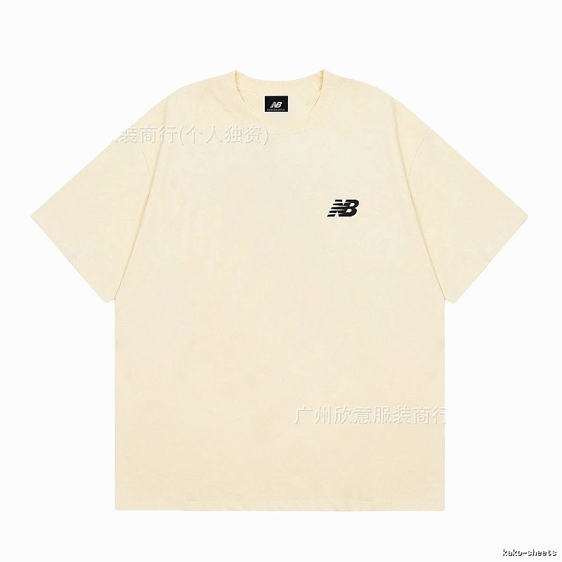 New Balance Casual Minimalist Beige Short-sleeve T-shirt