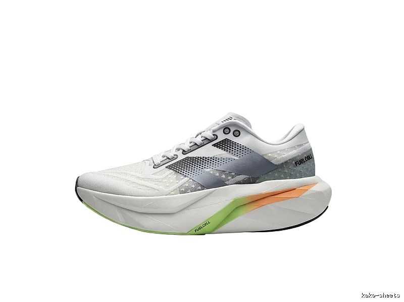 New Balance racing style white and grey sports shoes
