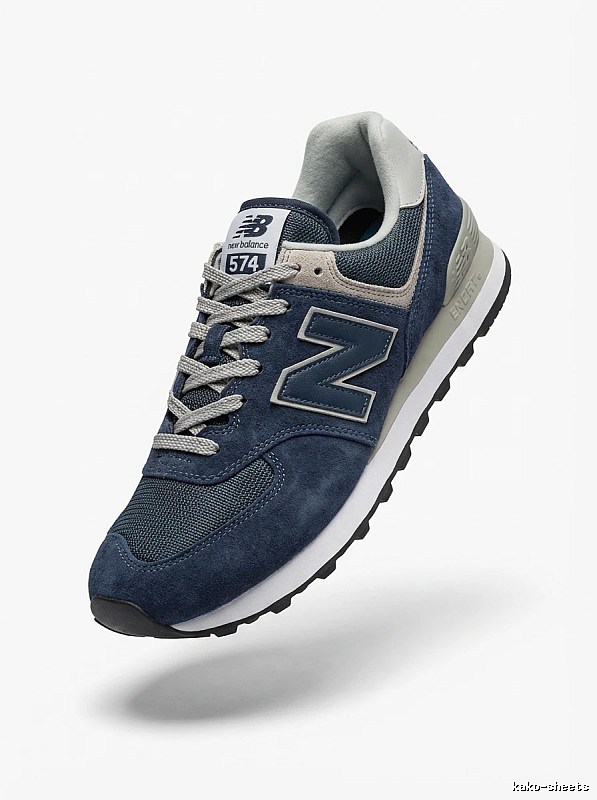 New Balance retro dark blue sports shoes