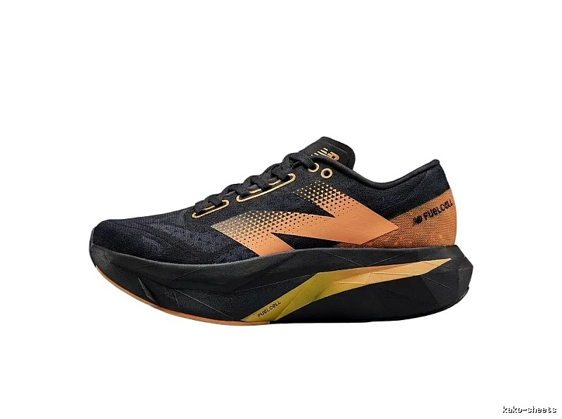 New Balance retro-style black and orange sports shoes