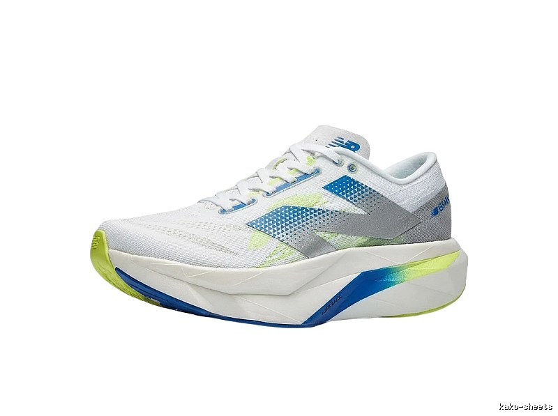 New Balance retro-style blue and white running shoes