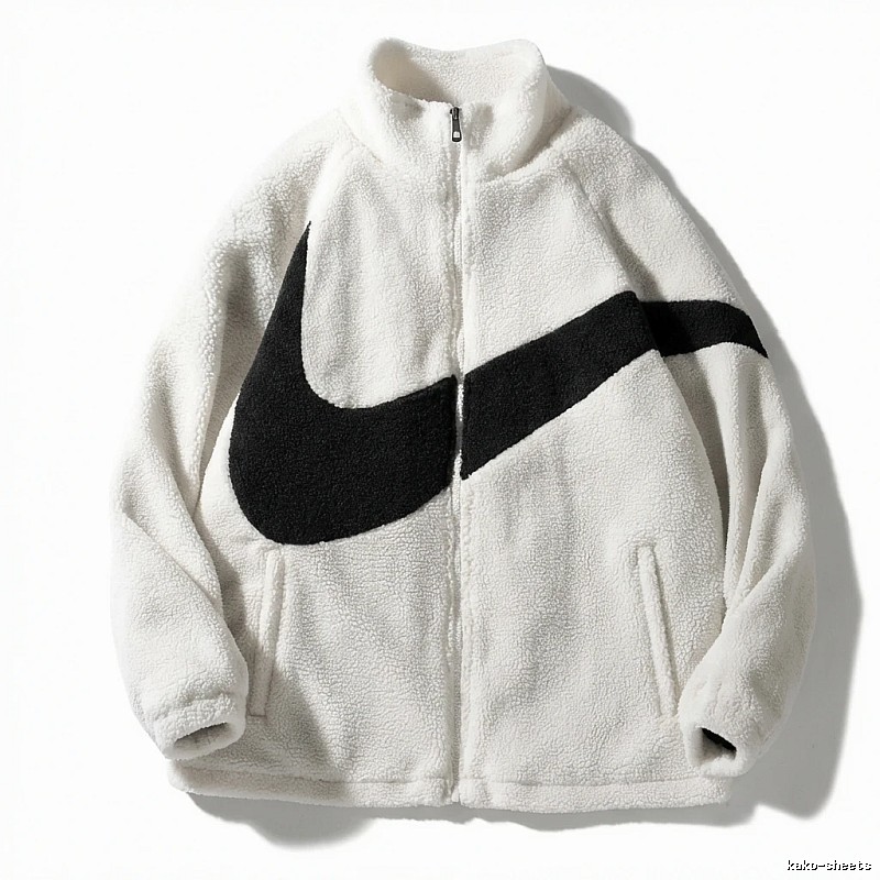 Nike big logo casual white coat