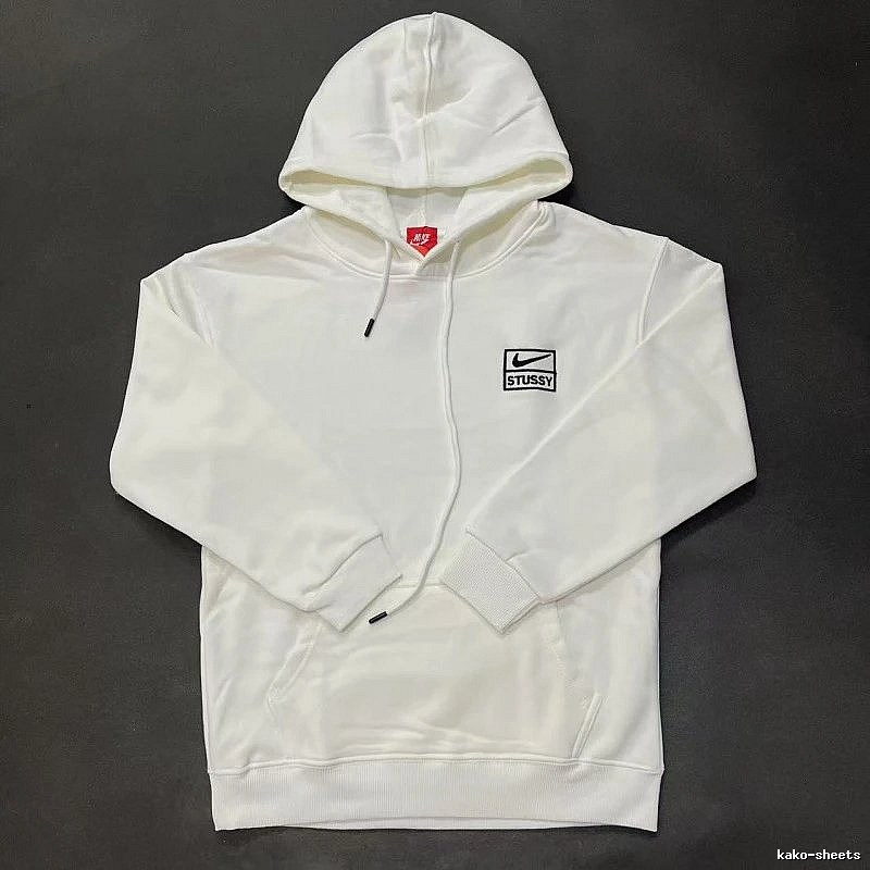 Nike White Zip Hoodie Weekend Wear Swoosh