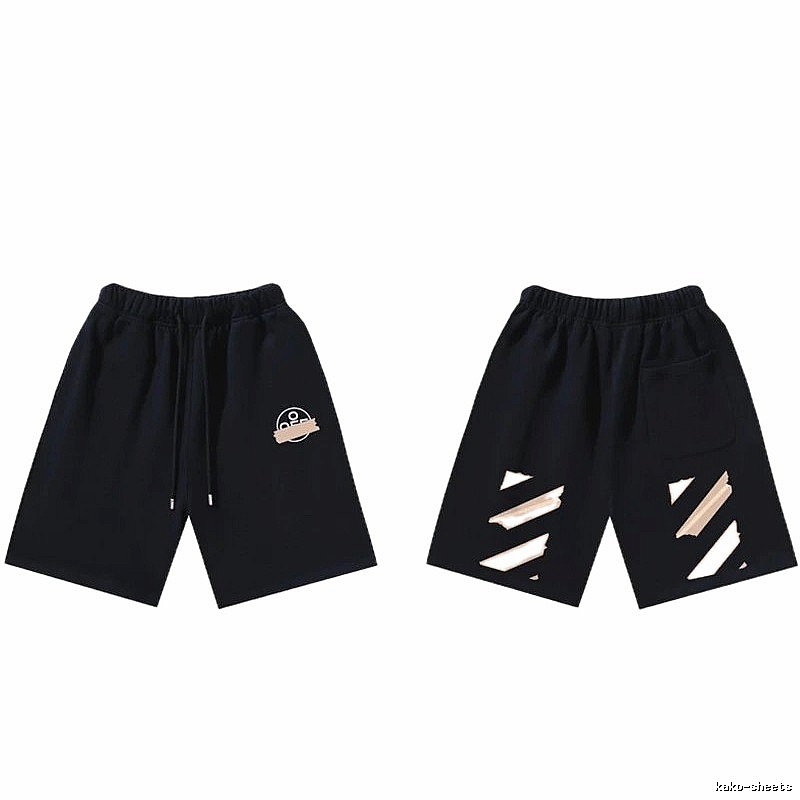 Off-White 019 Style Cool Black Shorts